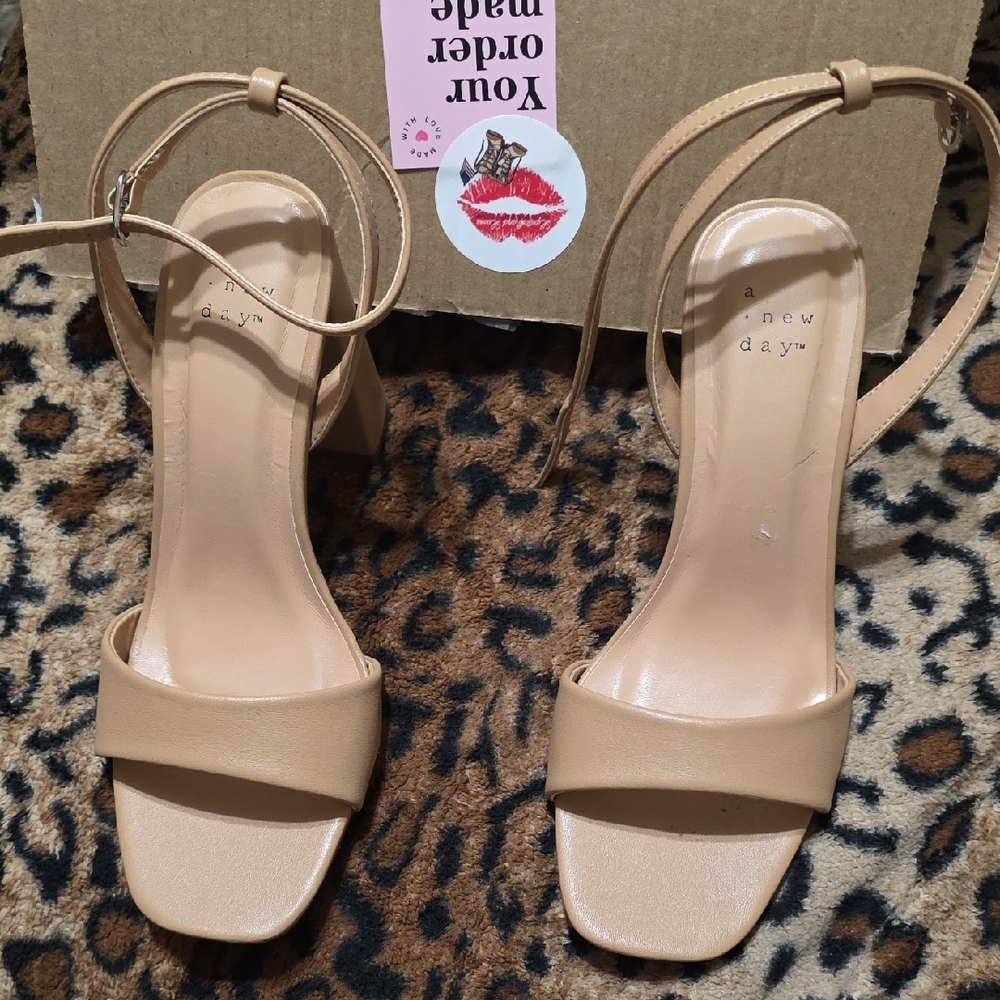 a new day Tan Strappy Heels - Picture 2 of 4